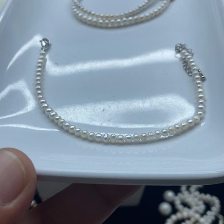 合金项链淡水珍珠