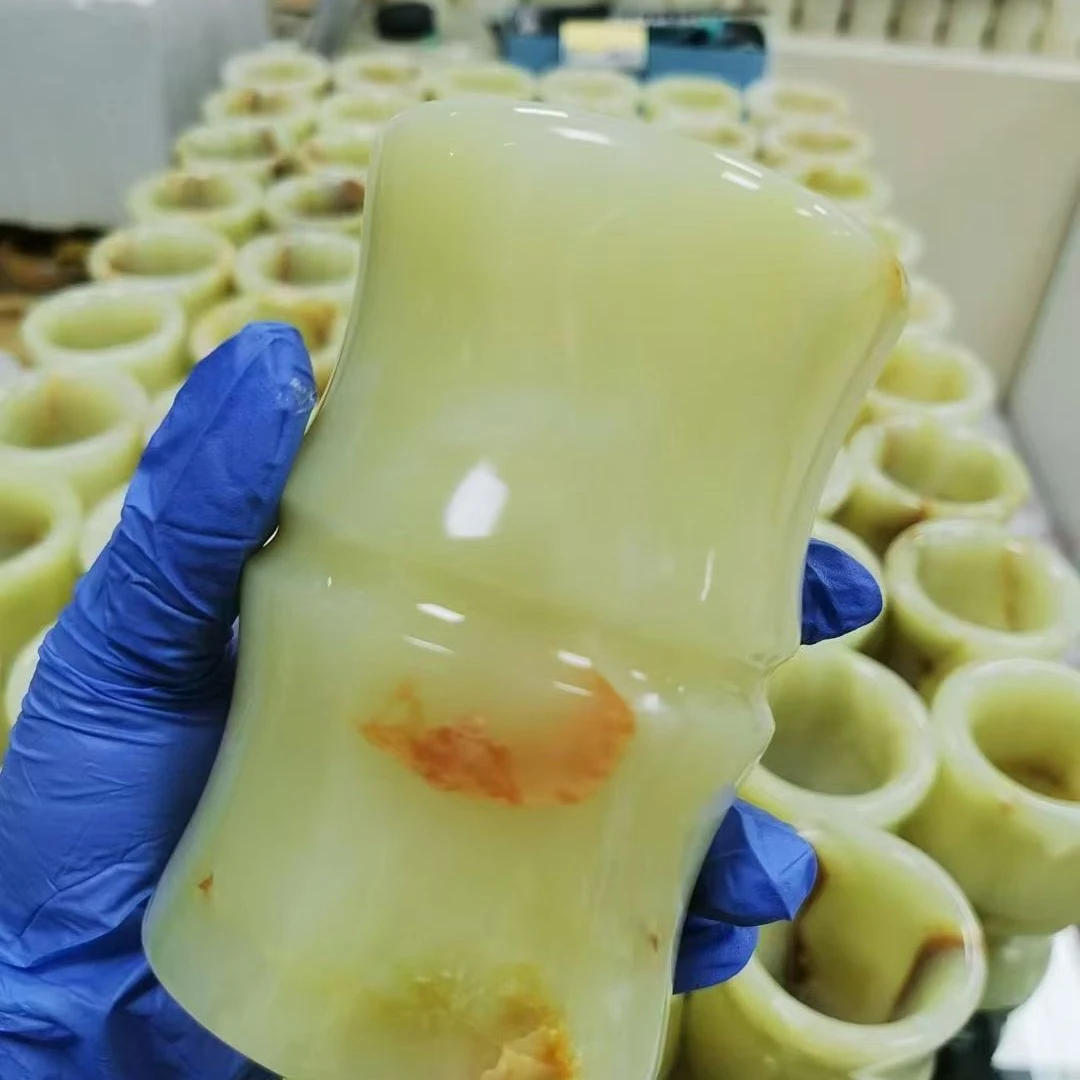 8x12cm创意玉石笔筒博古架酒柜乔迁开业送礼摆件