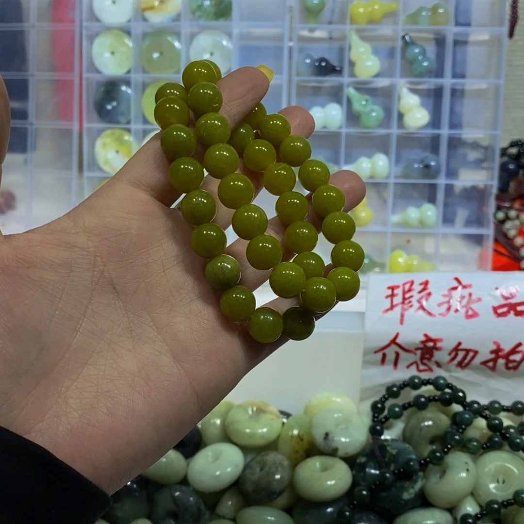 蛇纹石玉未镶嵌毛衣链363