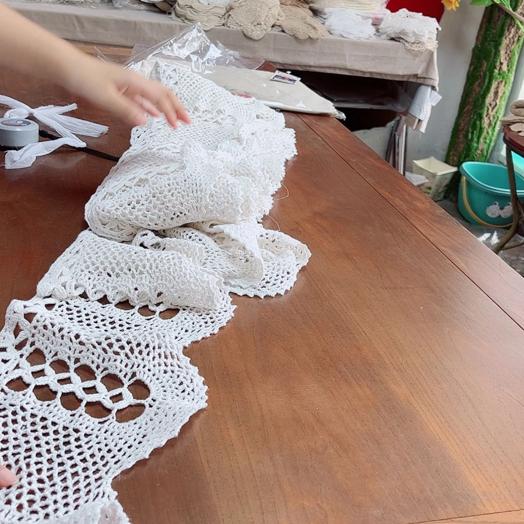 毛绒亚麻棉055-花边10米