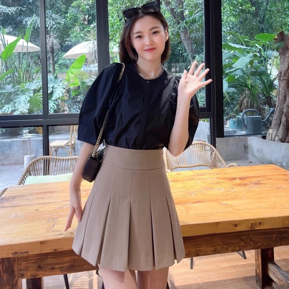 【商场同款】2025秋装新款高腰显瘦a字百褶裙短裙半身裙子女5200471