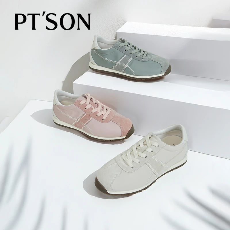 【肖肖定制】百田森PBH25168休闲舒适透气鞋德训鞋女软底厚底运动鞋