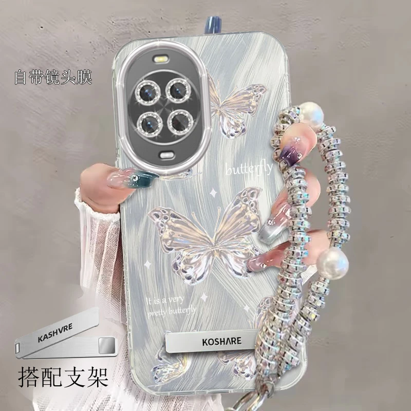 带镜头膜华为Nova14Pro手机壳蝴蝶MIA-AL00全包软壳nova14pro羽纱