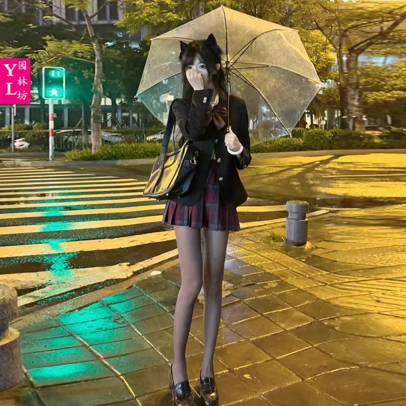 原创正版日系jk制服西装外套春秋季学院风校供感小个子西服上衣女