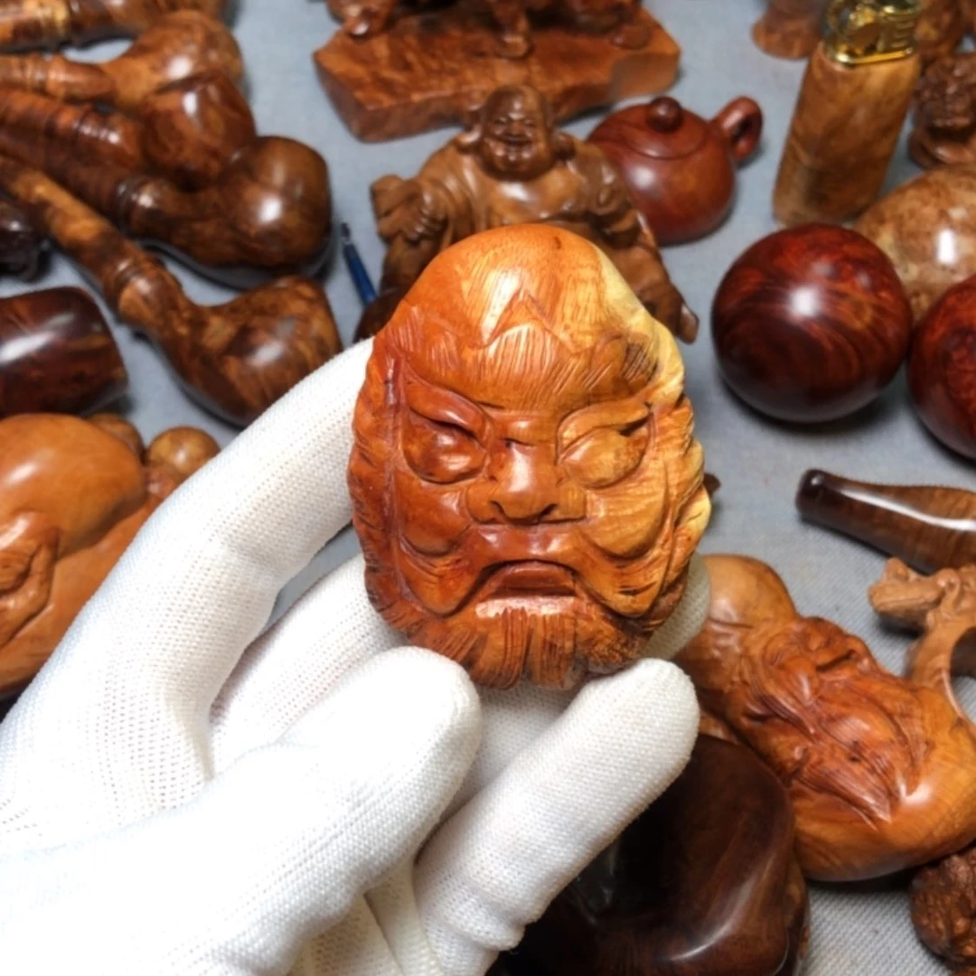 【闪购商品】木麻梨疙瘩火琉璃手把件