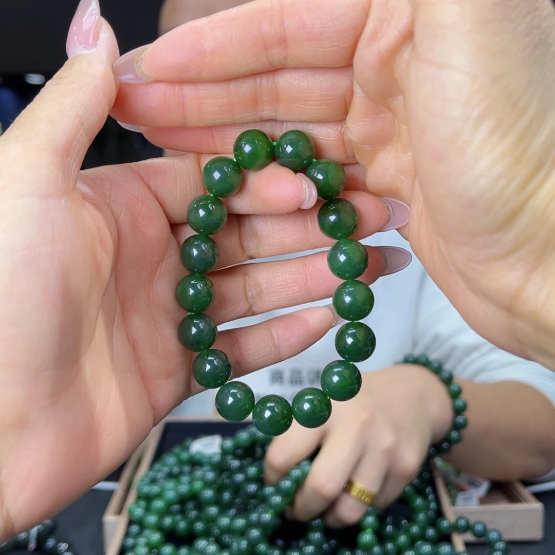 未镶嵌手串和田玉天然和田玉俄碧五号坑料12