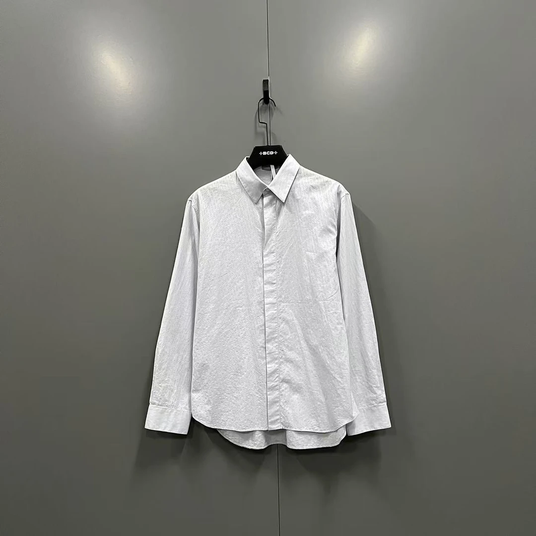 99新 DIOR/迪奥 (ll) 蓝色老花衬衫 41码/005873