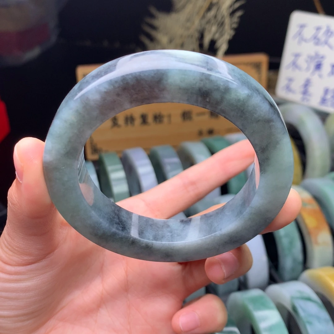 定制翡翠未镶嵌手镯定制不退不换