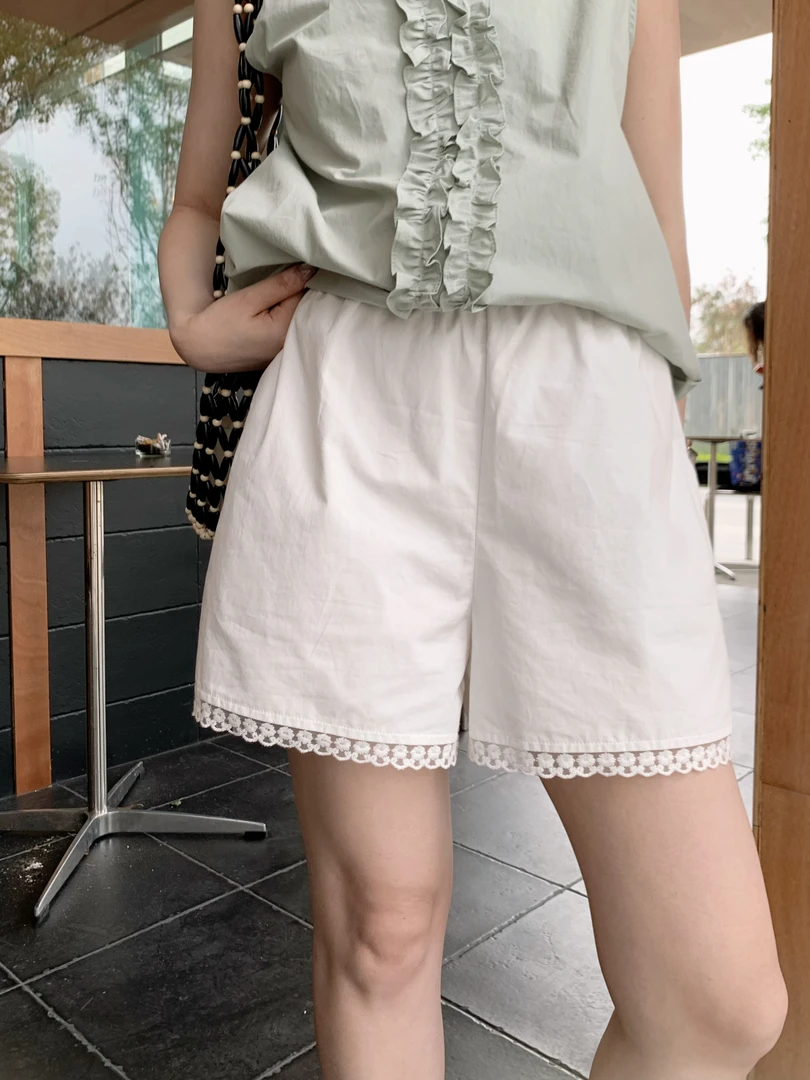 漫姐的店【布蕾裤】夏天慵懒简约外穿百搭休闲纯色阔腿松紧腰短裤