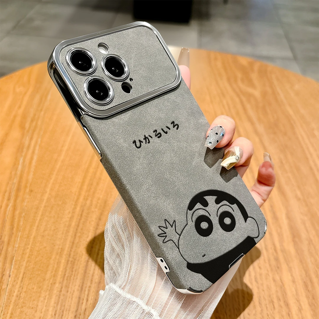 举手可爱小新适用苹果17promax手机壳iphone16pro卡通15pro可爱女