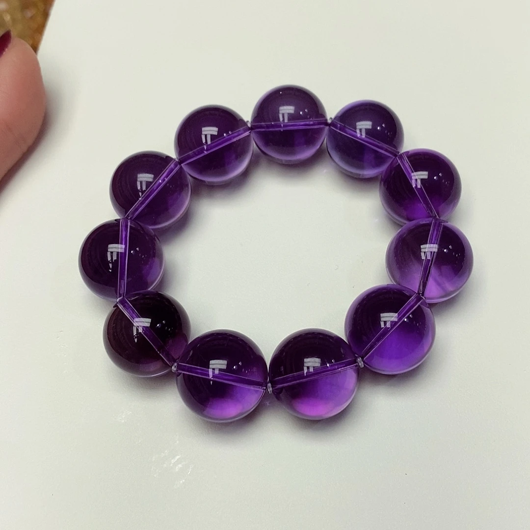 未镶嵌珠宝半成品紫晶17m全净巴西