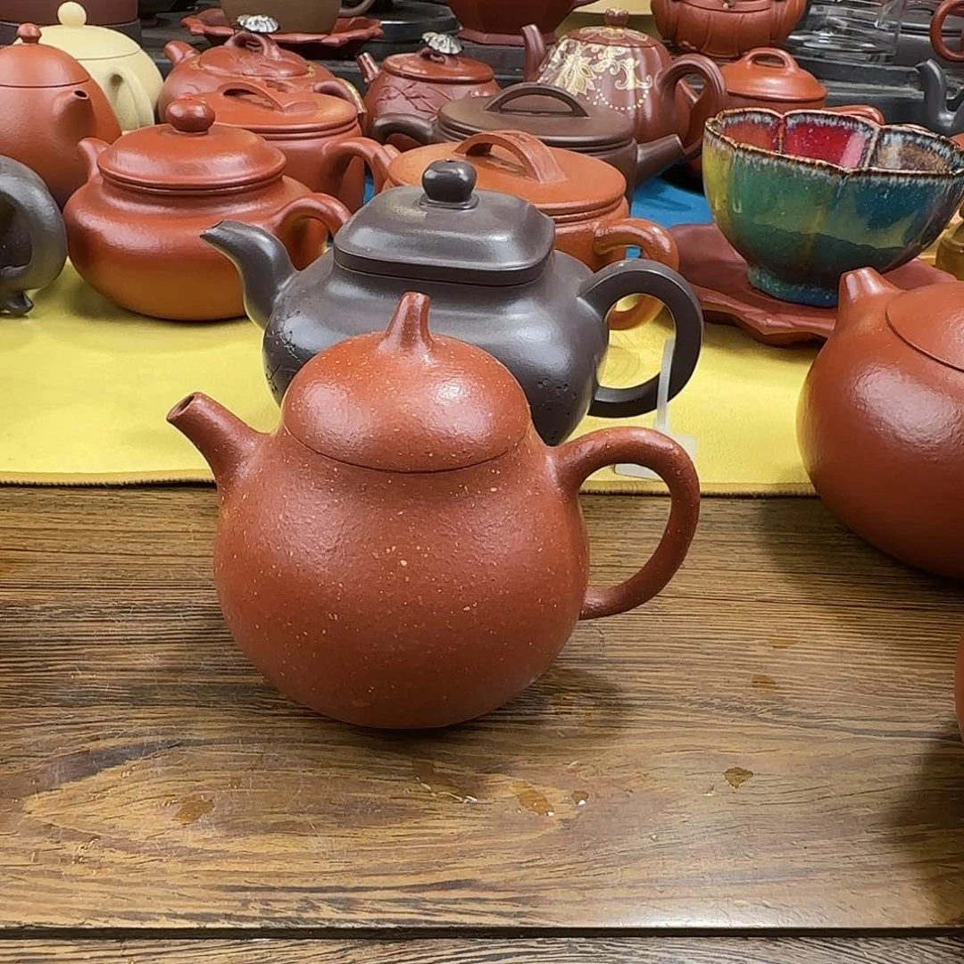 紫砂茶壶茄瓜降坡