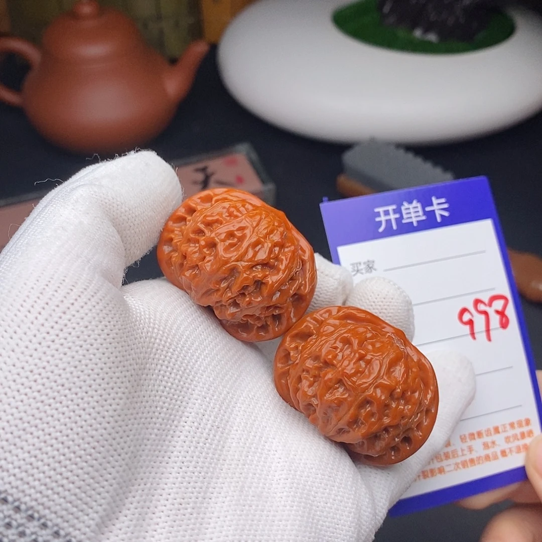 文玩核桃把件40宫灯998