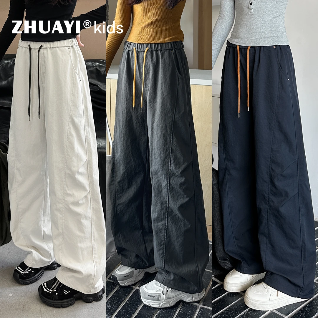 女大童裤子春秋款2025新款休闲裤初高中生工装裤学生（25309361）1