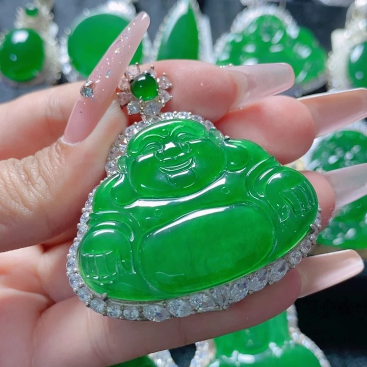 翡翠颈饰银S925镶嵌m**g