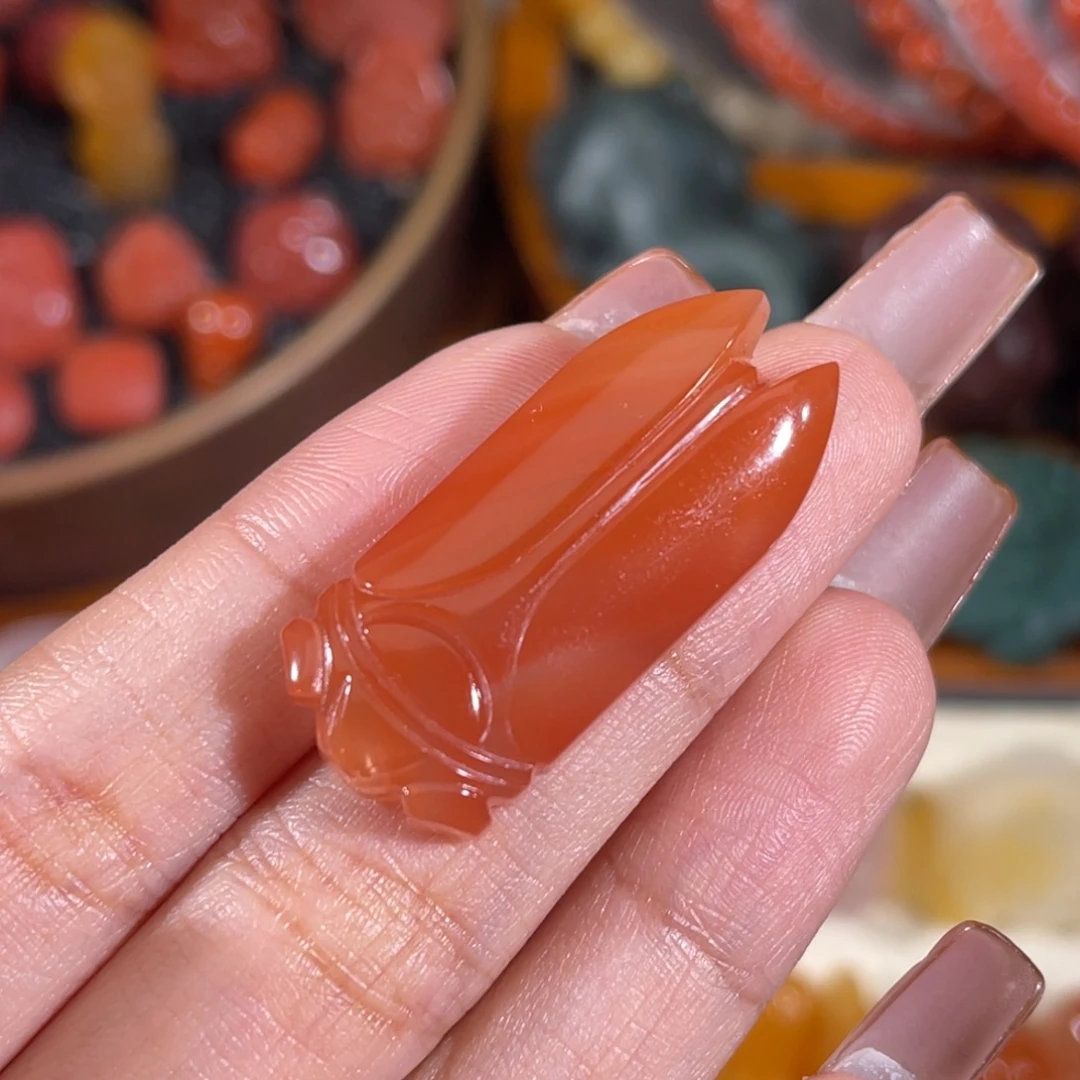 南红玛瑙未镶嵌一鸣惊人 14.7x34mm 不换退