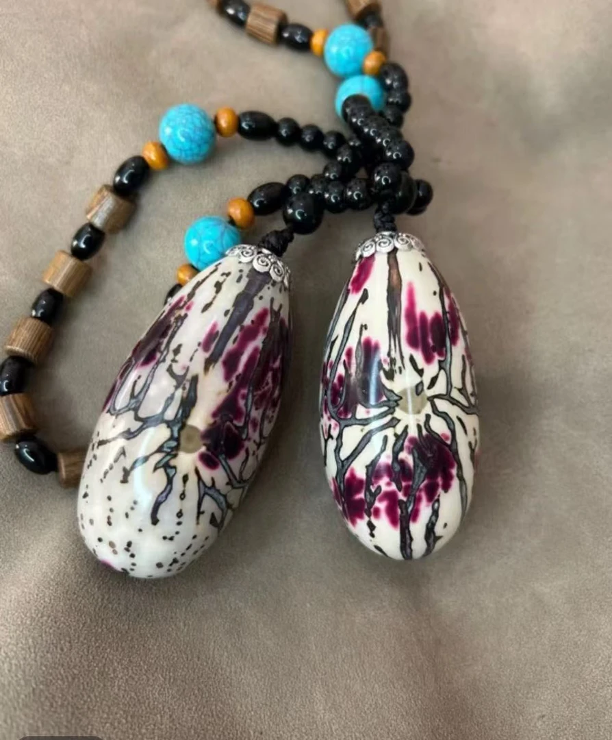 精选【千眼菩提紫罗兰果】【开果不退】可选长短绳，制作手把，挂链