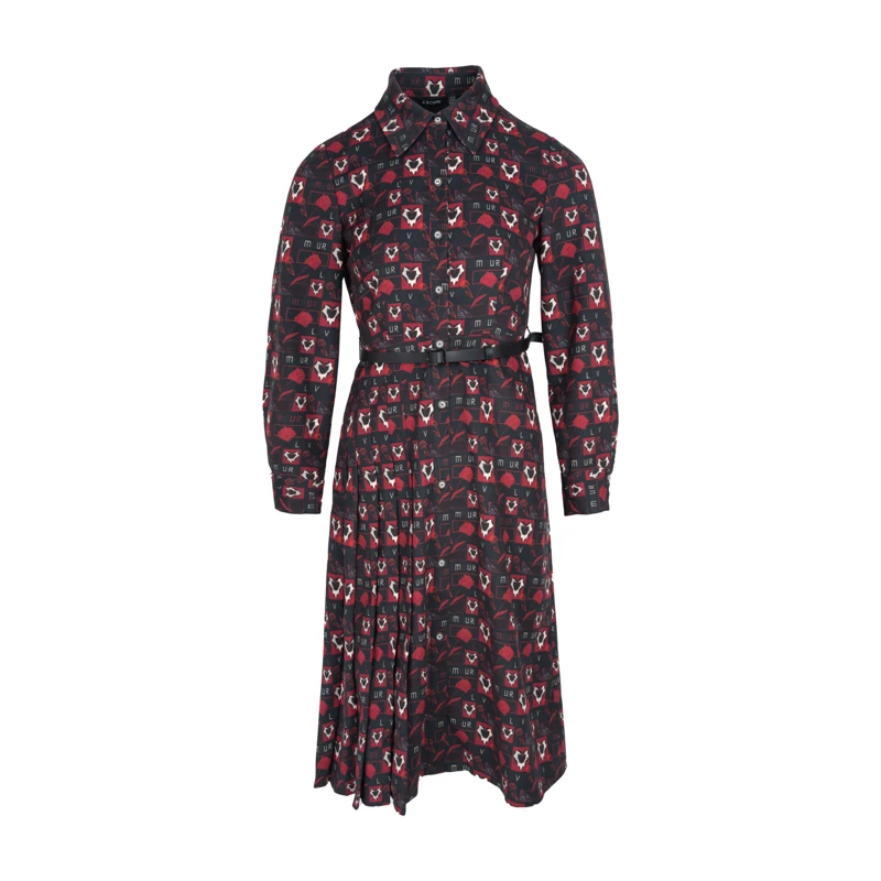 【专柜同款】春季连衣裙高腰方领显瘦大摆裙碎花连衣裙AF4142354435