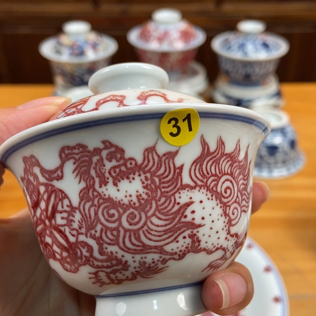 手绘现代茶具非古董
