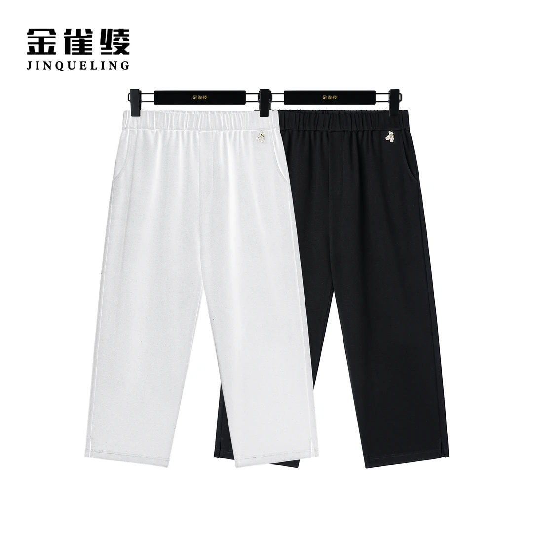 金雀绫【七分小王裤】夏季新款显瘦时尚百搭七分裤休闲裤AK6152