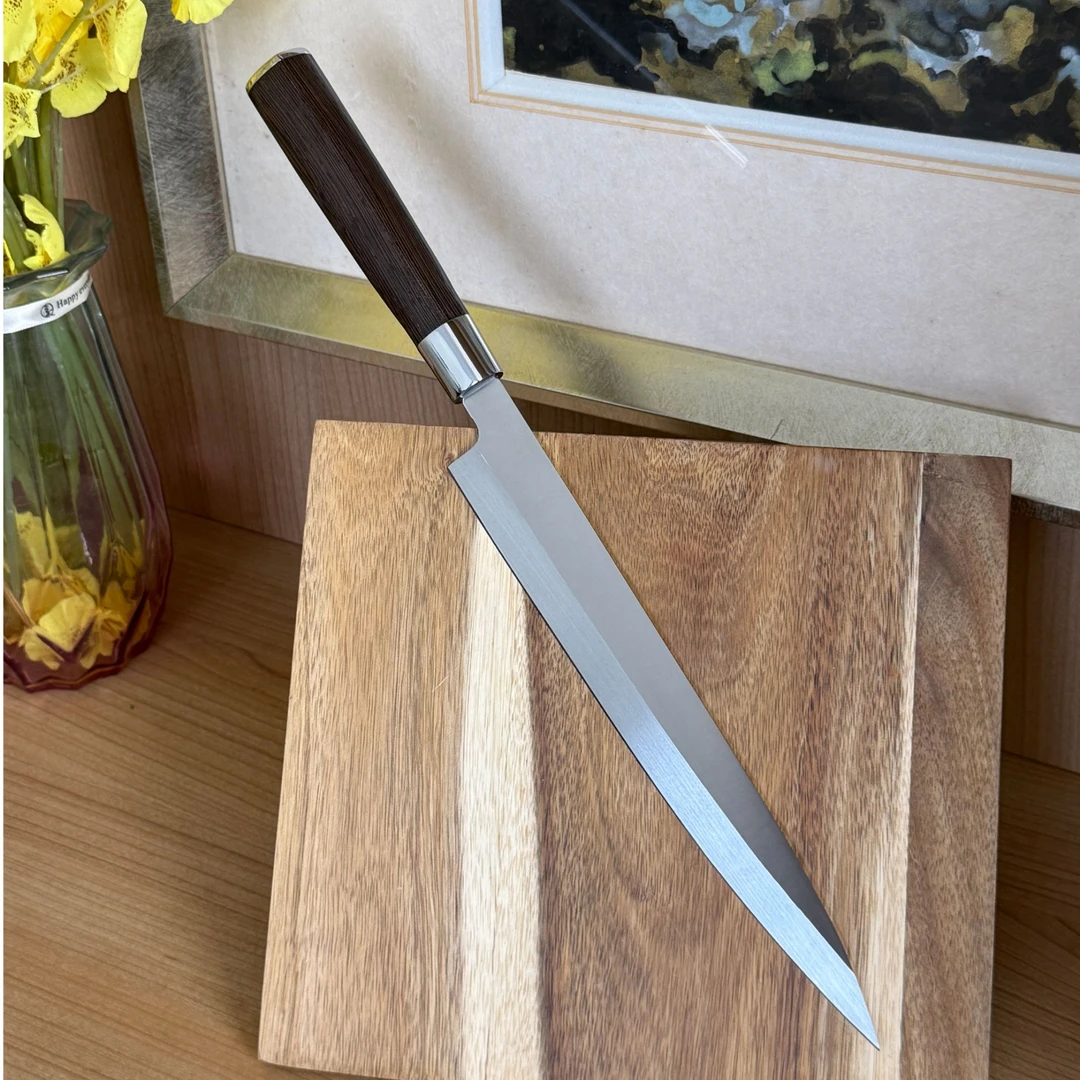 日式柳刃刺身刀日本进口切寿司切肉厨师专用料理刀日式柳刃
