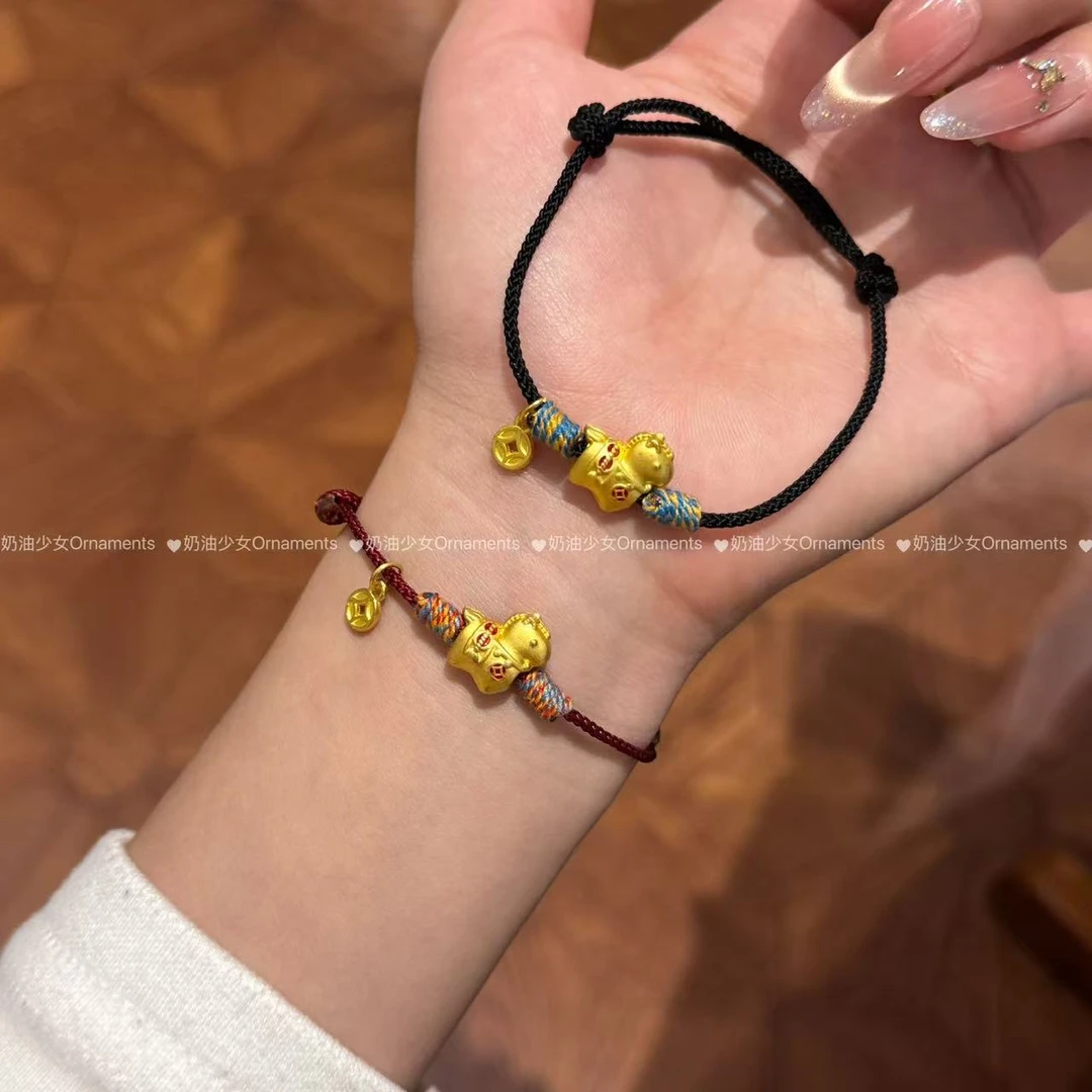 合金手链 马上有钱手绳手工精致甜美气质好运闺蜜手链本命年