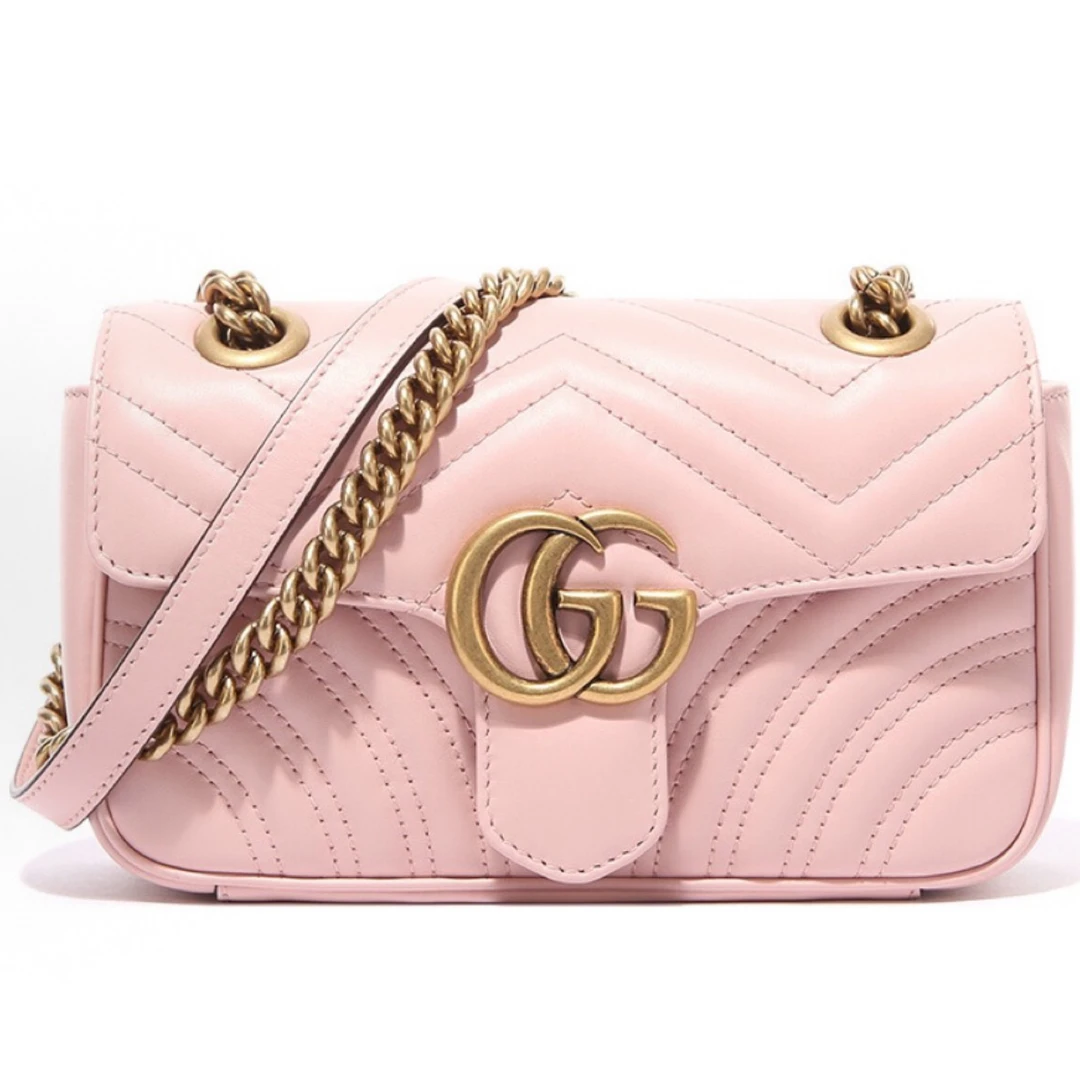 95新 GUCCI/古驰 马蒙22 粉 021/15年/JW7158
