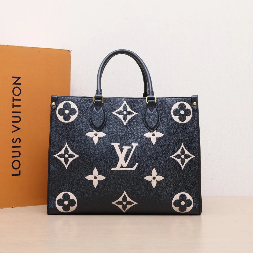 95新 LouisVuitton/路易威登 手提包 黑白 皮革C 2020 P215766992