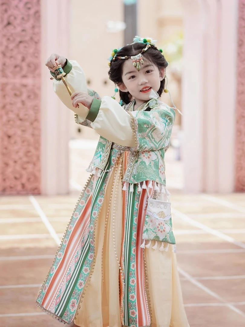 儿童汉服连衣裙两件套库存默认瑕疵不退换