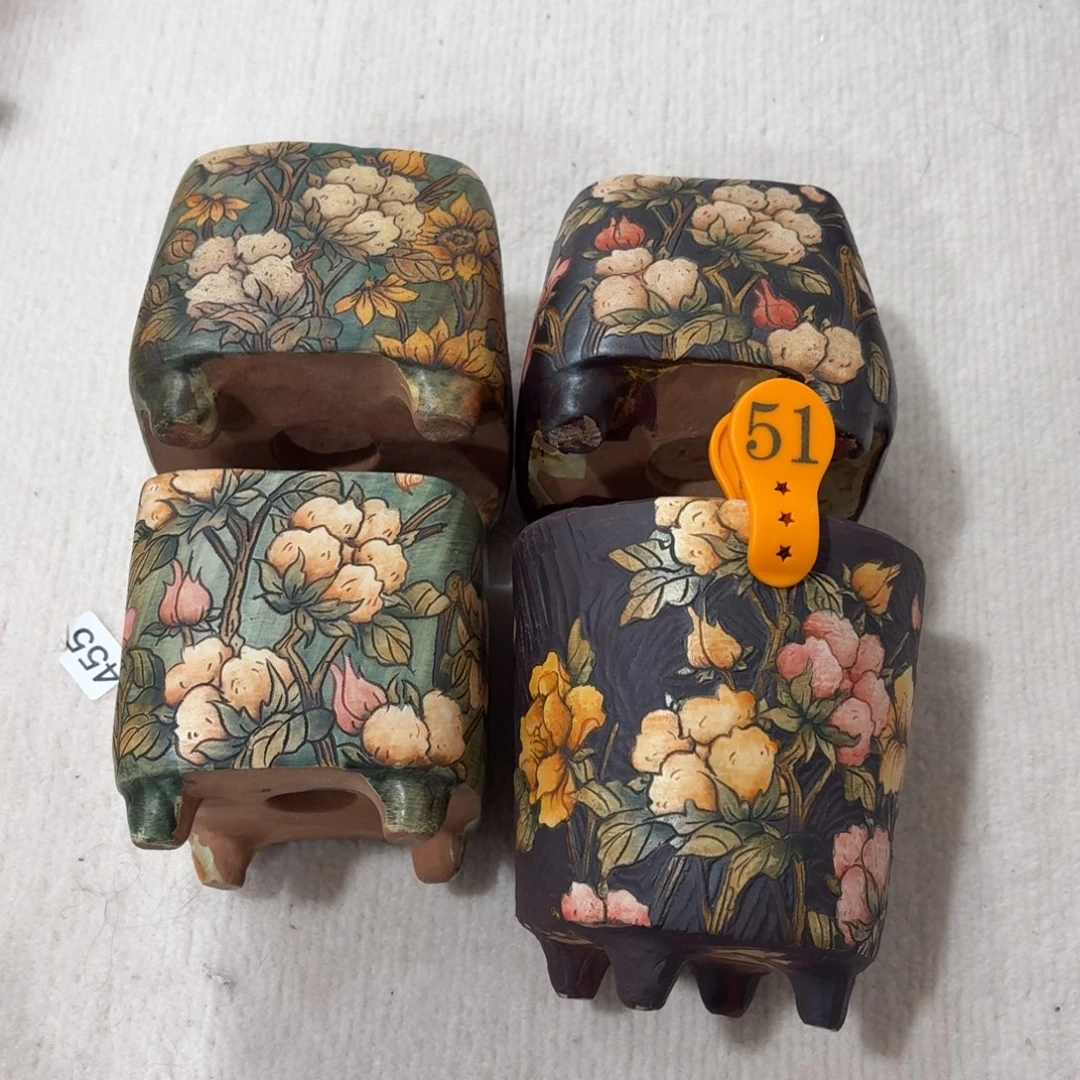 回***暮花盆紫砂陶瓷多肉花盆微瑕