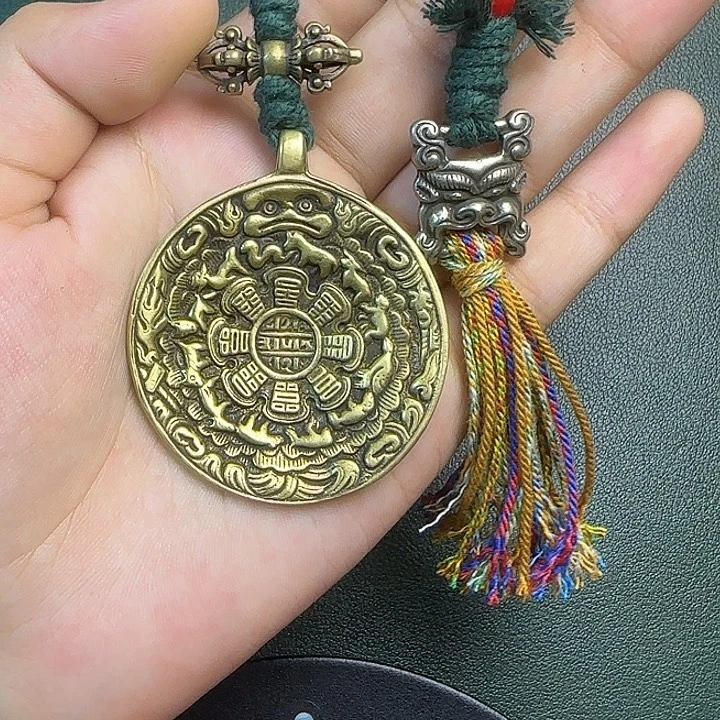 北***笨铜铁合金类藏传工艺品九宫八卦