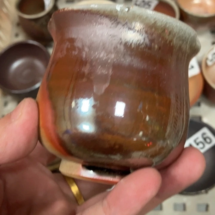 柴烧茶具茶杯大放漏