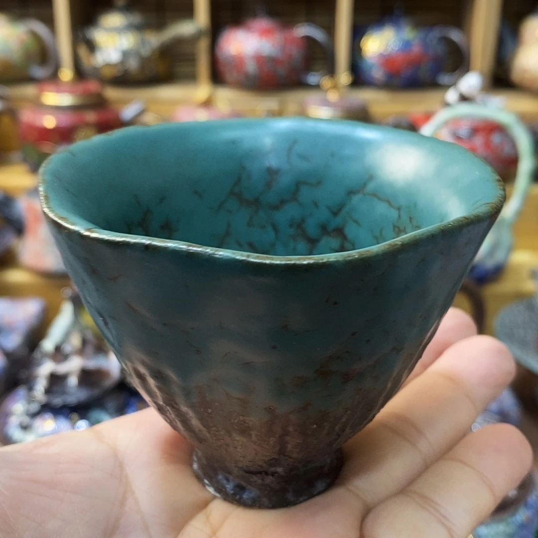 粗陶志野柴烧茶器