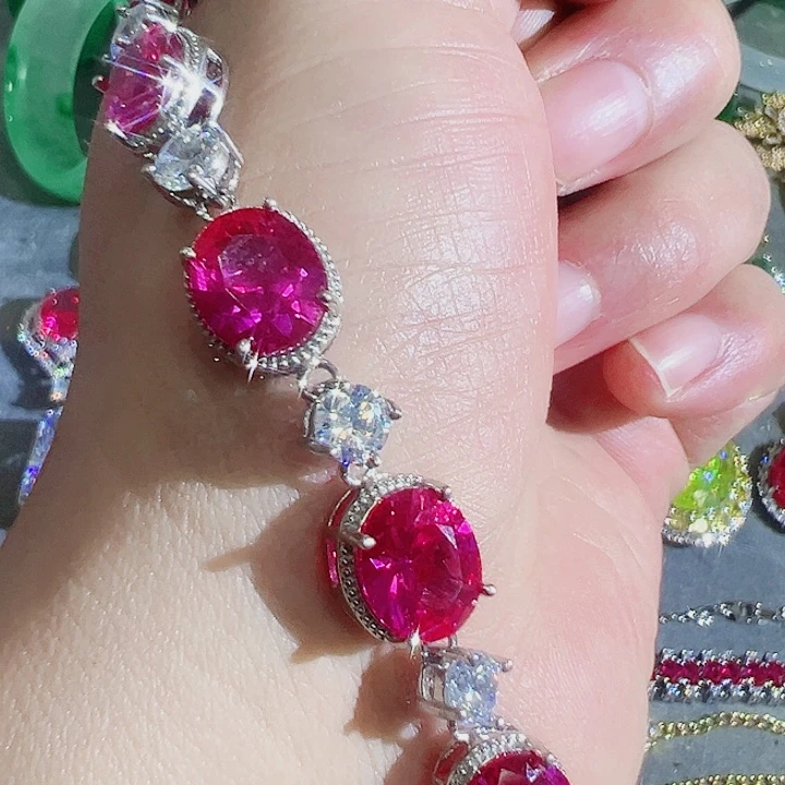 非金属红色蓝色满镶嵌