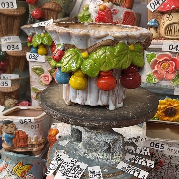 粗陶材质多肉花盆福利