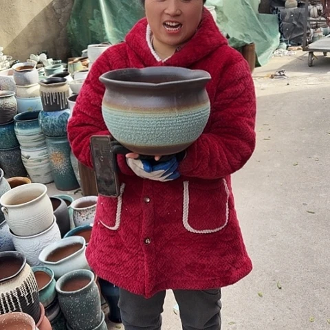 口25高18瑕疵盆子。