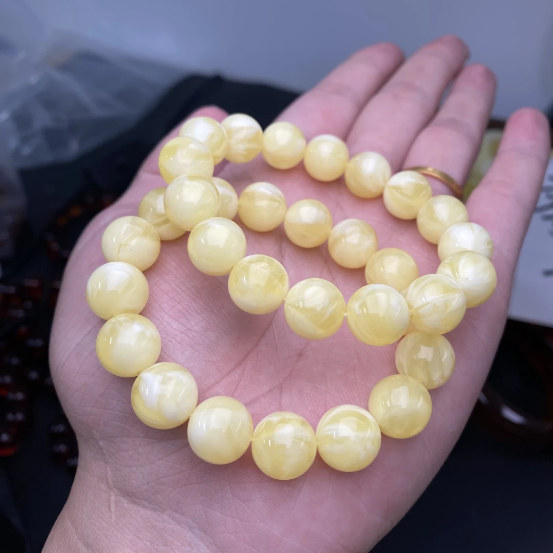【正品补贴】卡12mm收藏款老料鸡油黄药男女diy手串