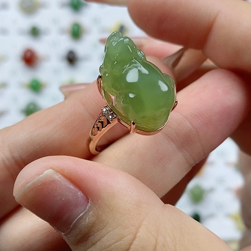 【闪购商品】和田玉纯天然和田玉和田玉戒指未镶嵌