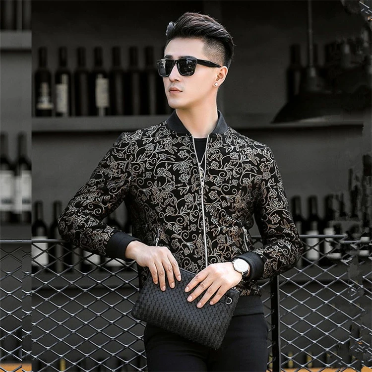 2025新款秋冬男印花真绵羊皮夹克棒球服痞帅保暖高档真皮短款加棉