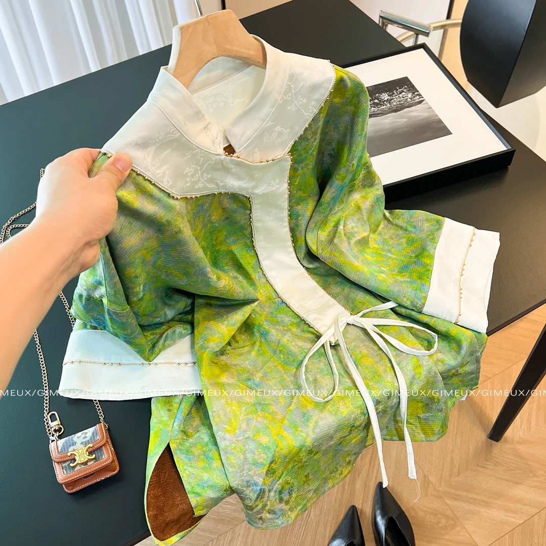 新中式国风套装女2025新款秋高级感气质高端杨幂同款小香风两件套