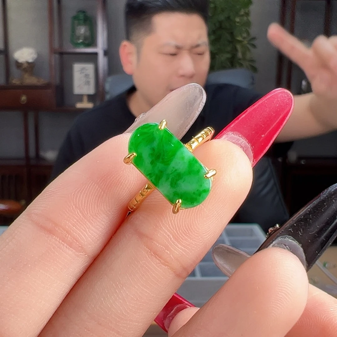 翡翠戒指银S925镶嵌戒指31