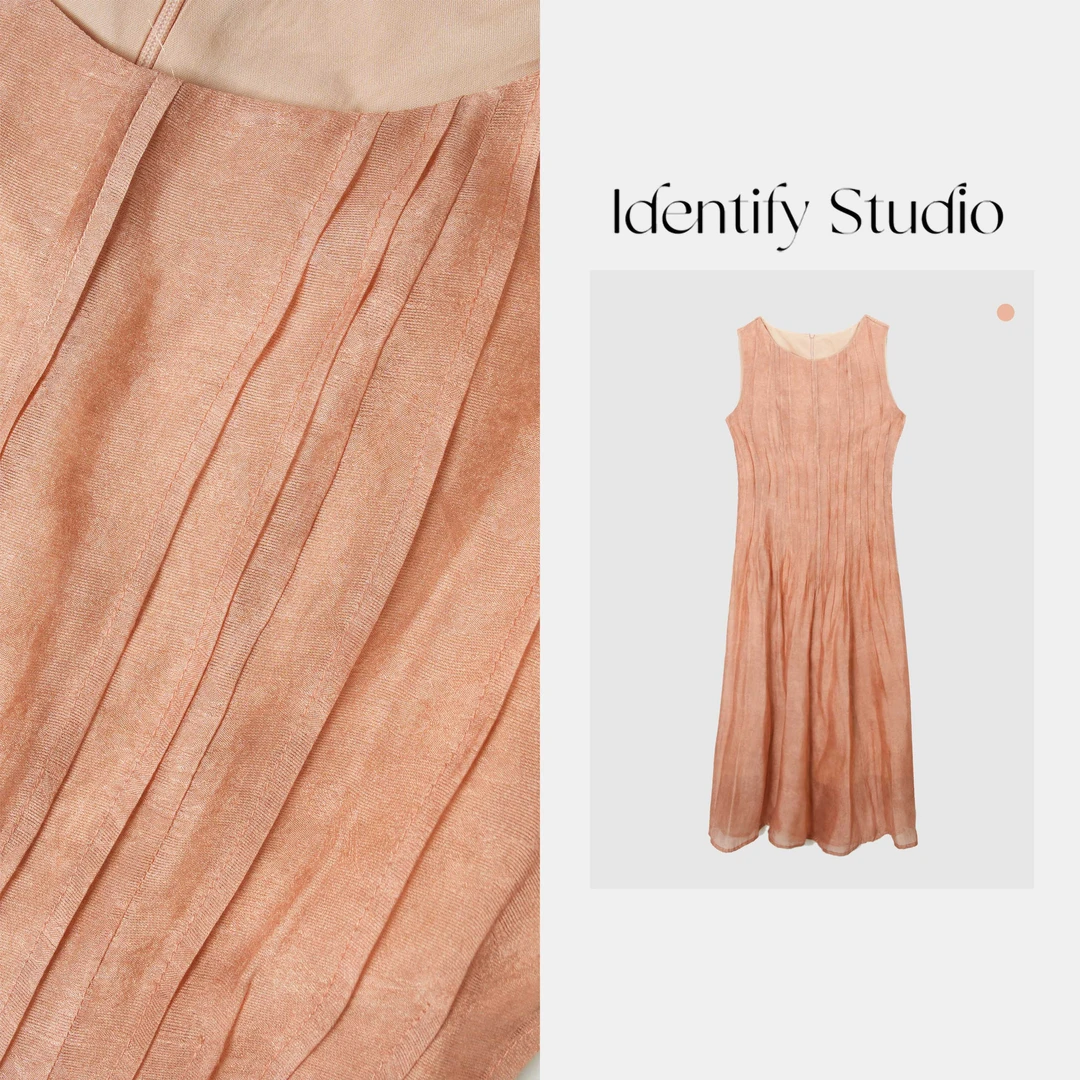 IDENTIFY“梦幻美学”夏季新款时尚气质晕染无袖连衣裙25SSCM06079