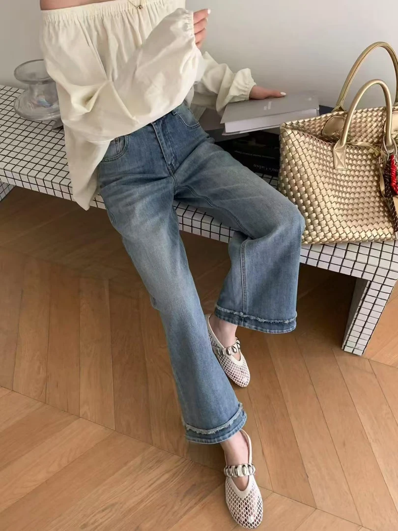 6603 梨形身材必入 高腰弹力夏季播料小个子牛仔裤