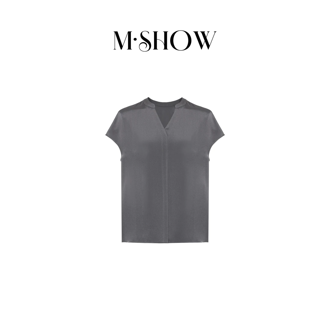 【微瑕】100%桑蚕丝32姆米重绉女士真丝上衣5235C-C