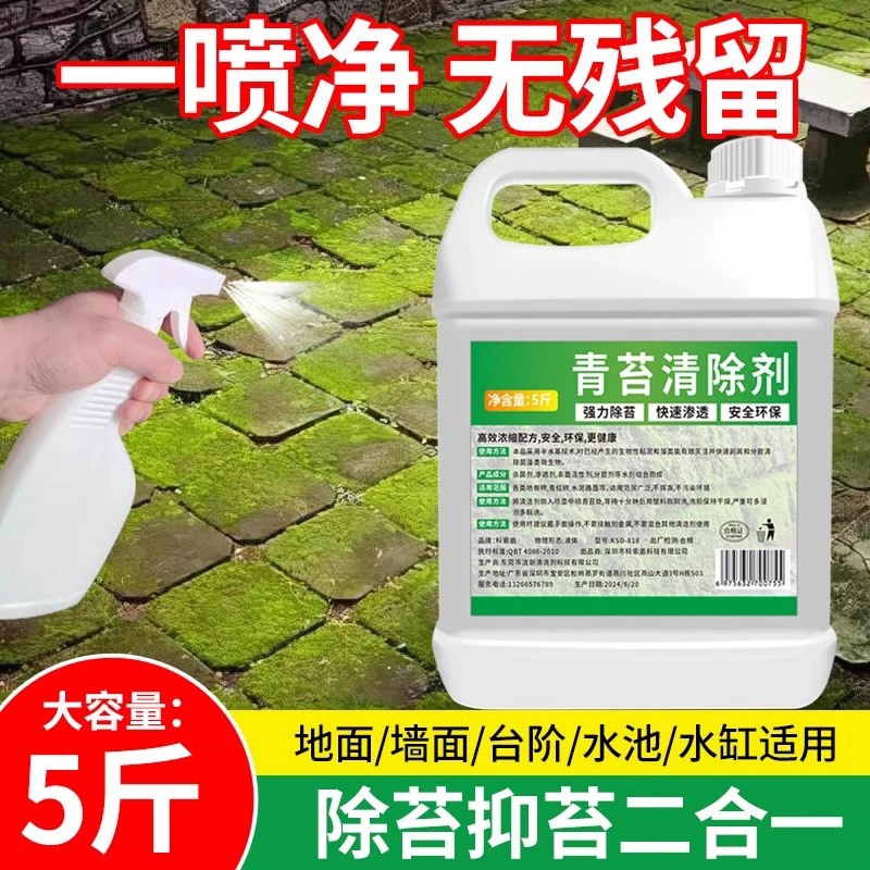 青苔清除剂水泥地面专用墙面房屋苔藓藻类去除绿青苔清洁大容量