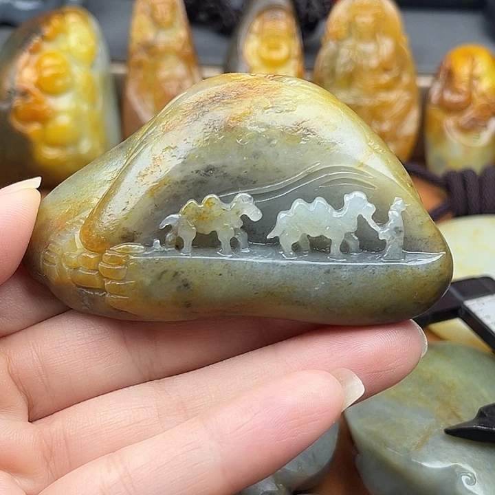 和田玉未镶嵌吊坠(不含链)