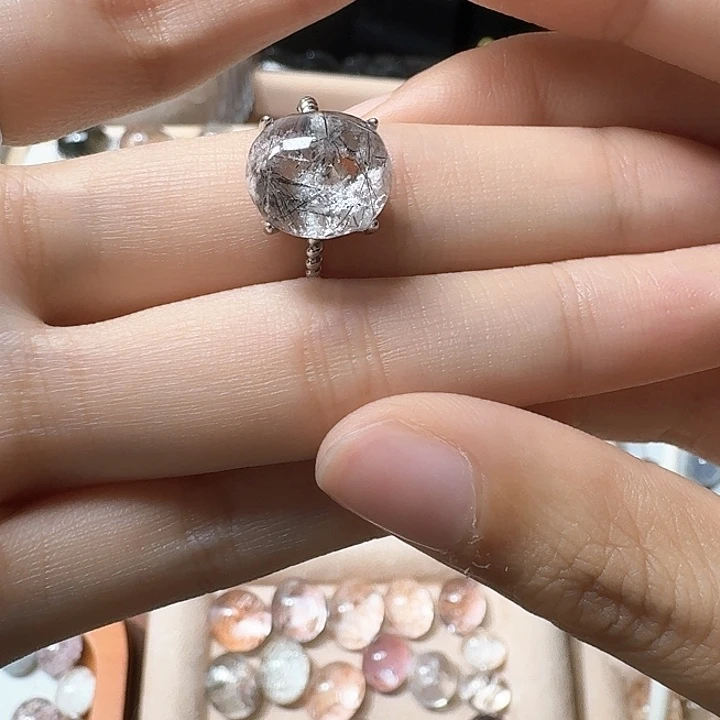 水晶定制款幽灵戒指不退换未镶嵌挞**王