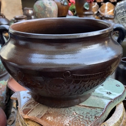 【闪购商品】紫砂花盆高17口21手工