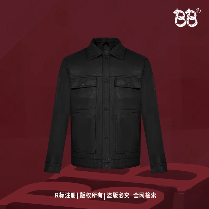 BB【Detroit】空军一号美赛哈雷机车油蜡皮衣夹克外套