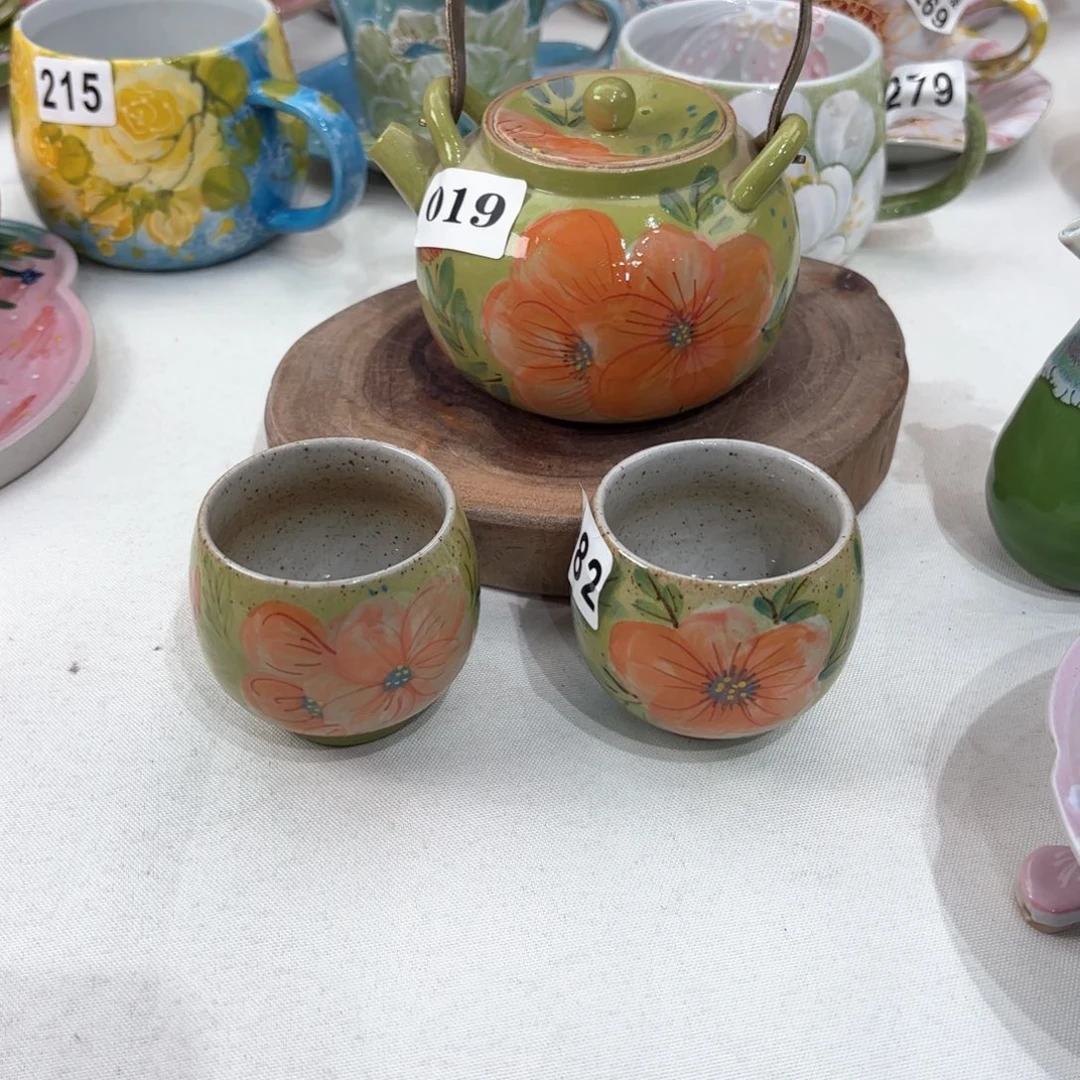景德镇手绘高温釉下彩陶瓷茶具